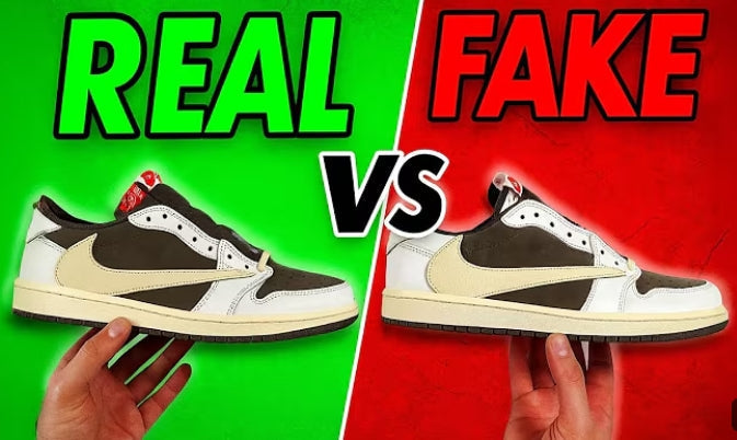 Hoe herken je een neppe Jordan 1 Low Travis Scott? | Echt vs nep uitgelegd
