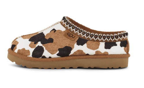 UGG Tasman Slipper Cow Print Chestnut