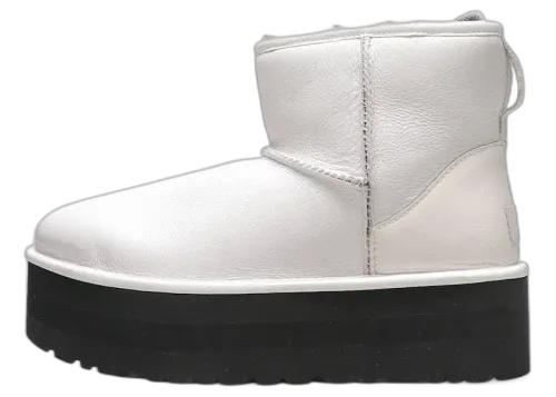 UGG Classic Mini Platform Matte Boot Ultra Matte White