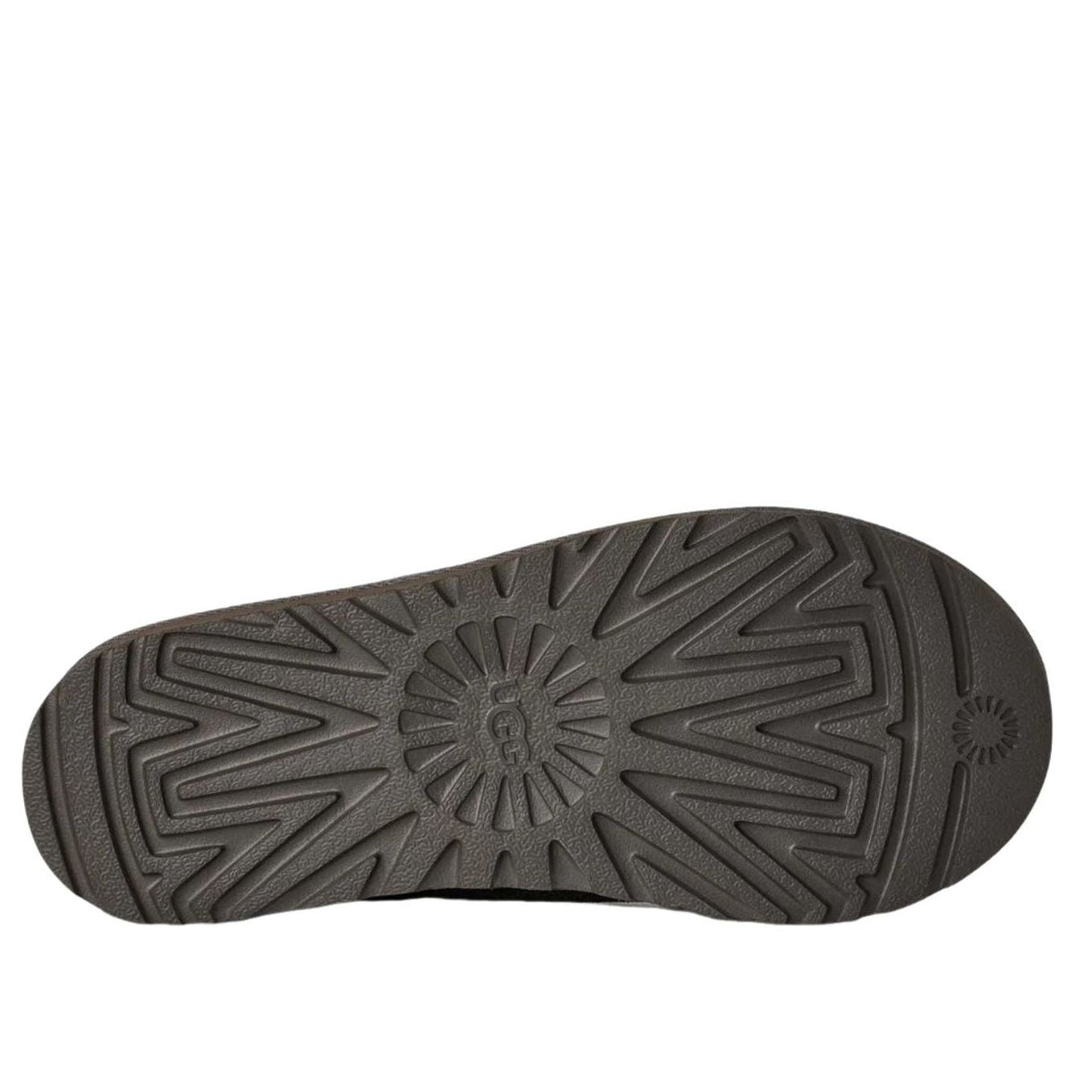 UGG Tasman II Slipper Dark Grey zoolprofiel met geometrisch patroon en griffels voor grip