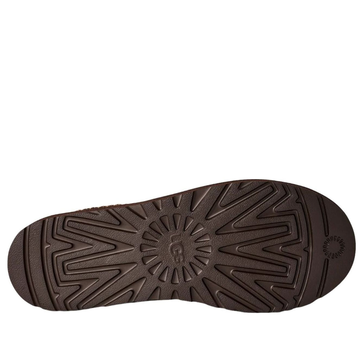 UGG Tasman II Slipper Dusted Cocoa, zoolprofiel met gegraveerd motief en logo