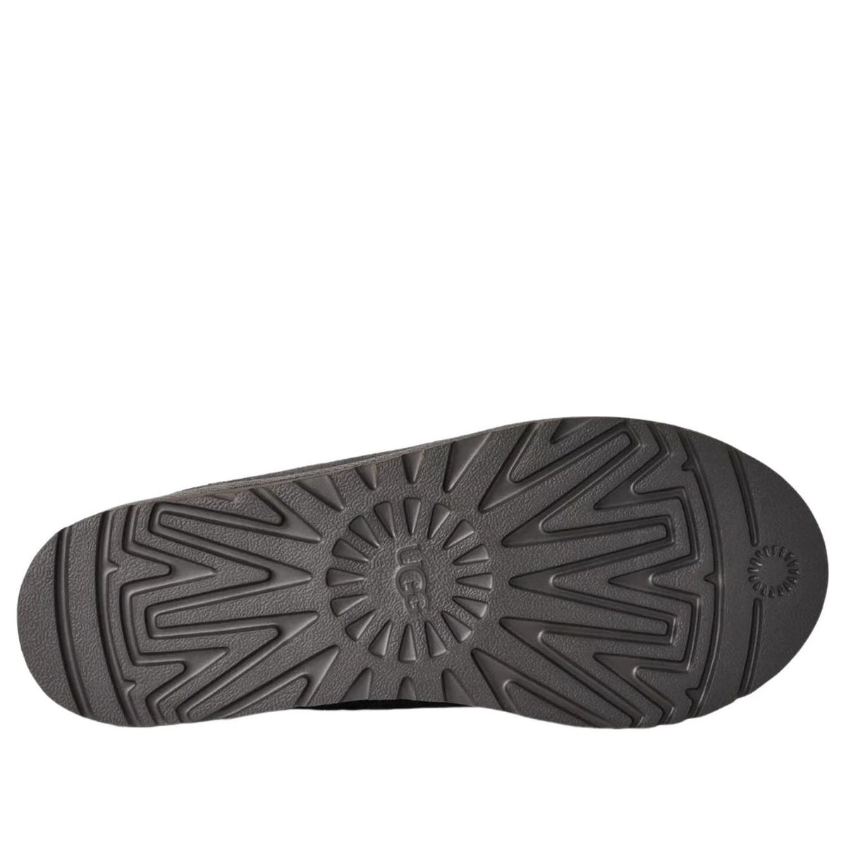 UGG Tasman II Slipper Dark Grey, zoolprofiel met gegroefd rubber patroon