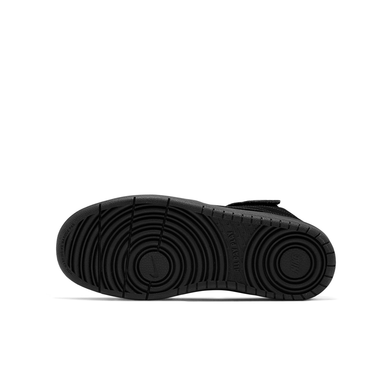 Nike Court Borough Mid 2 Triple Black Nubuck (GS)