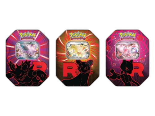 2025 Pokémon Team Rocket Mewtwo Ex/Persian Ex/Nidoking Ex Tin Case Set (EU)