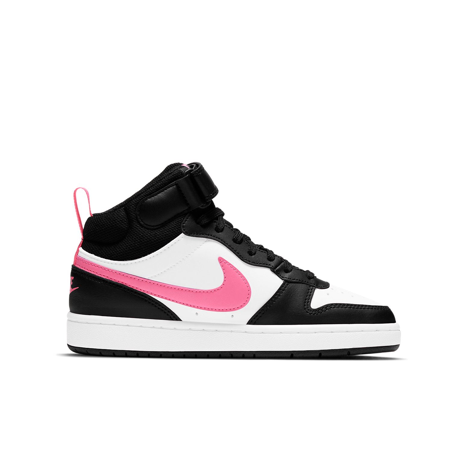 Nike Court Borough Mid 2 Black White Sunset Pulse (GS)