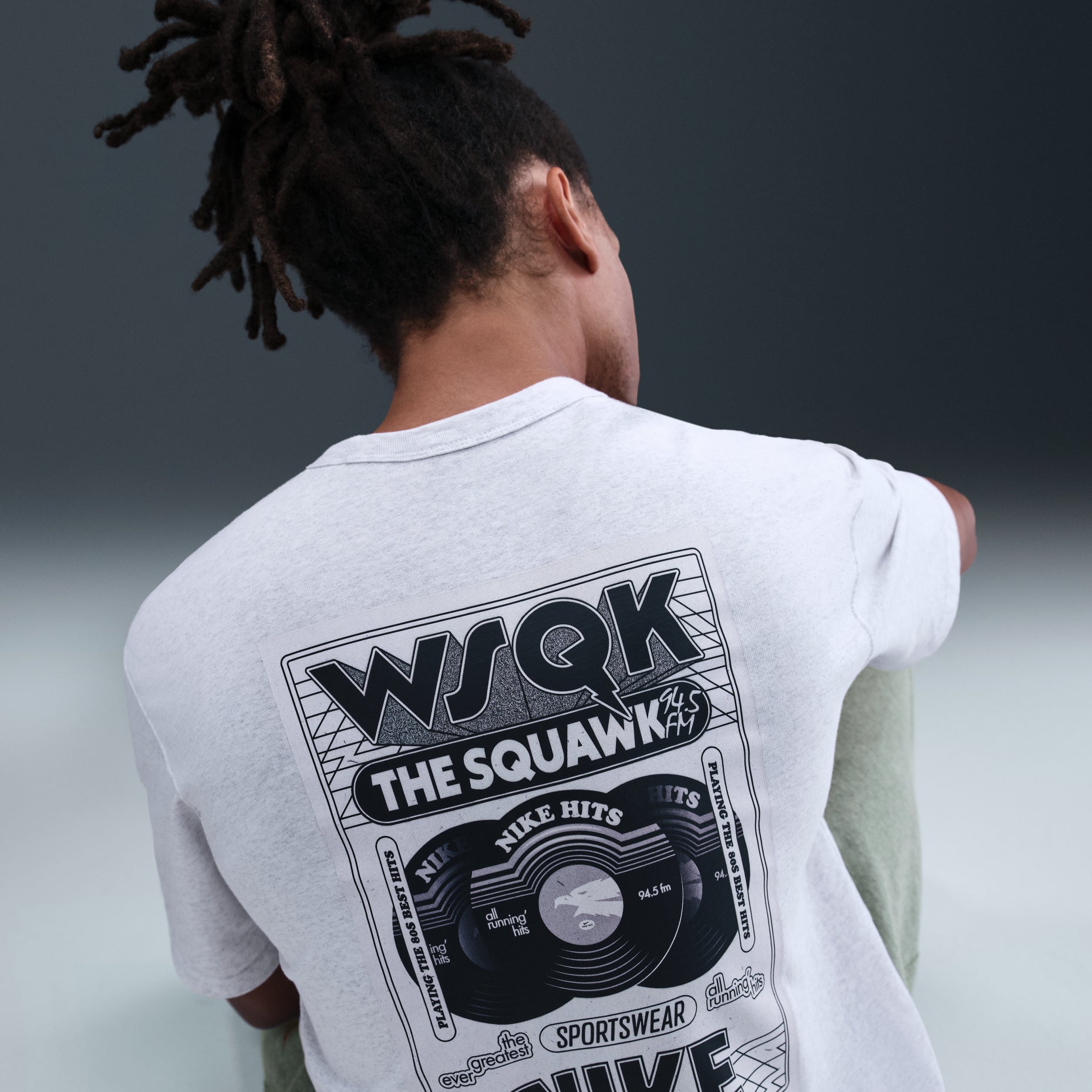 Nike x Stranger Things NSW Born To Run Tee Birch Heather