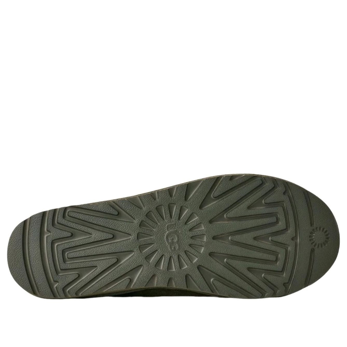 UGG Tasman Slipper Woodland Green, zoolprofiel met karakteristieke radiaal patroon