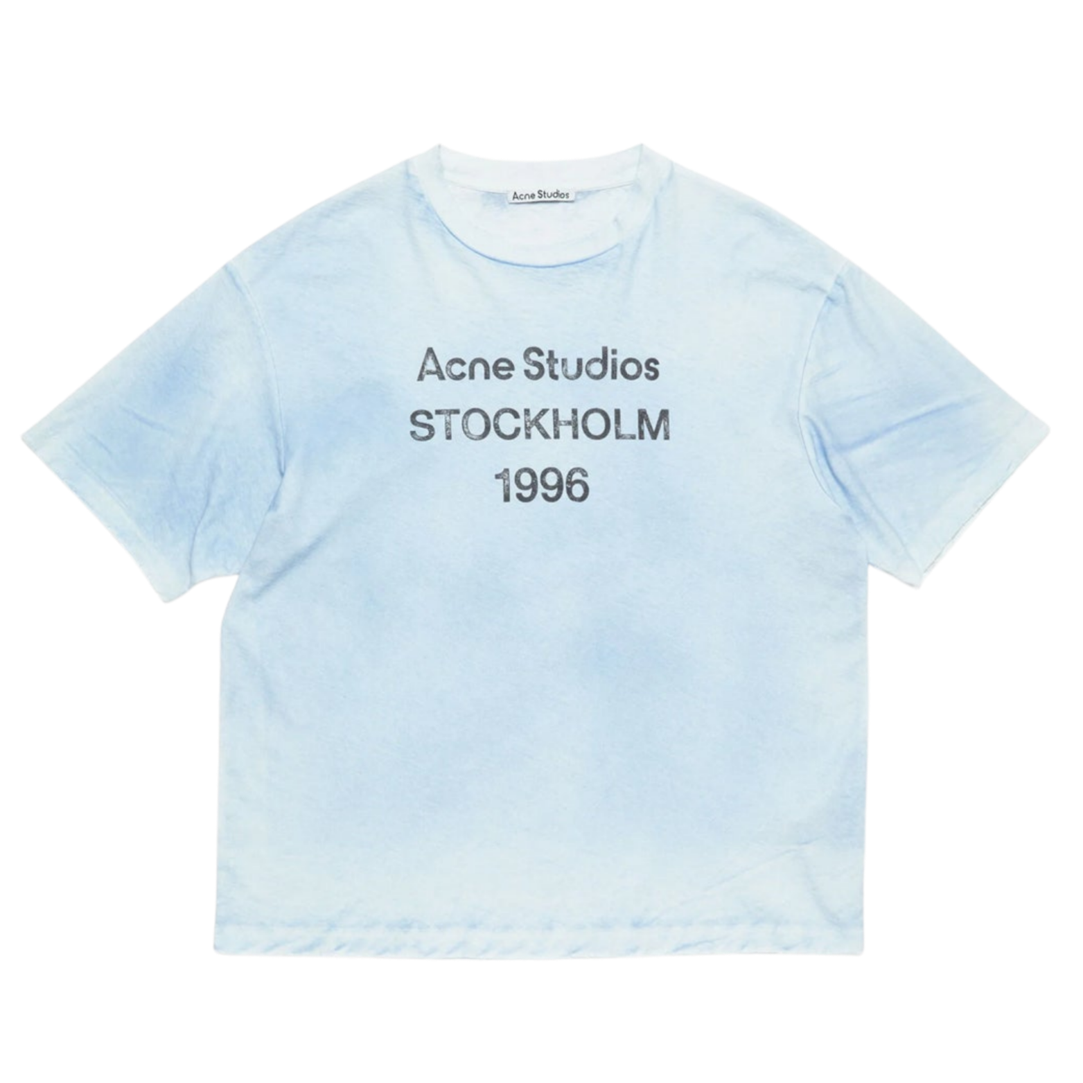Acne Studios Sprayed Logo Tee Dusty Blue