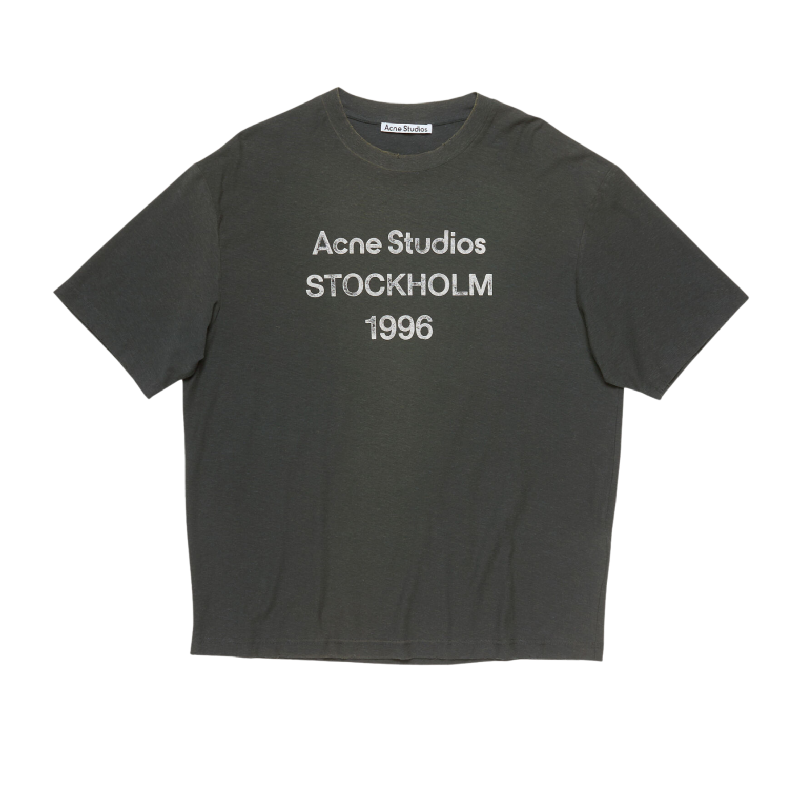 Acne Studios Sprayed Logo Tee Faded Black