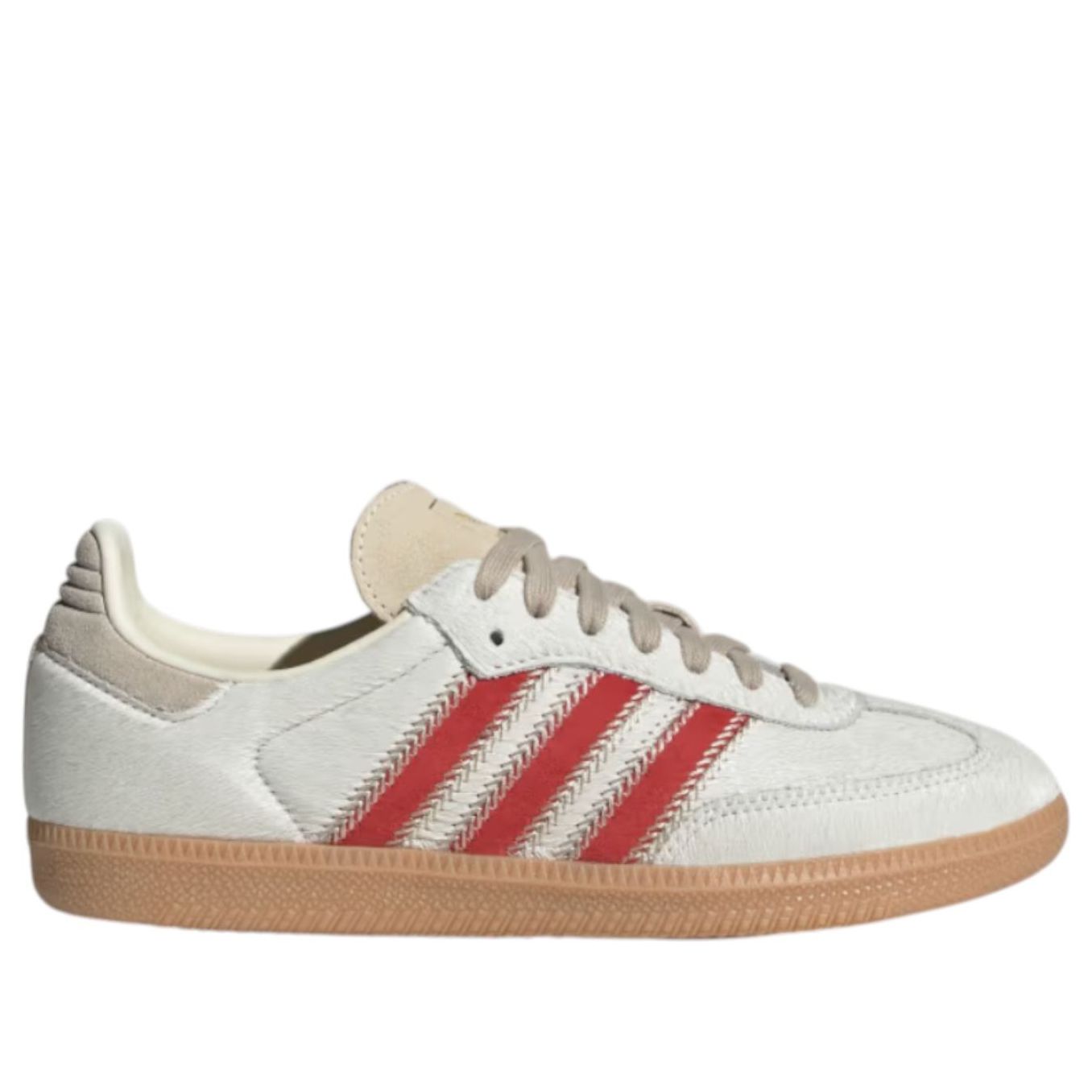 adidas Samba OG Pony Hair Wonder Beige Better Scarlet