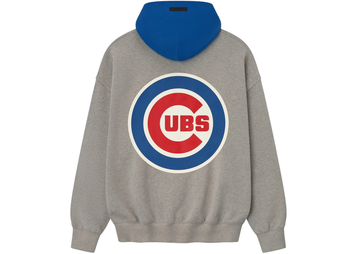 Fear of God Essentials Cubs Sport Hoodie Concrete Heather/Blue