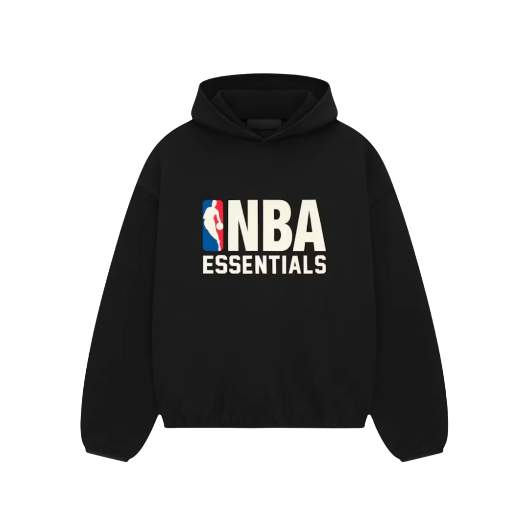 Fear of God Essentials NBA Black White Hoodie