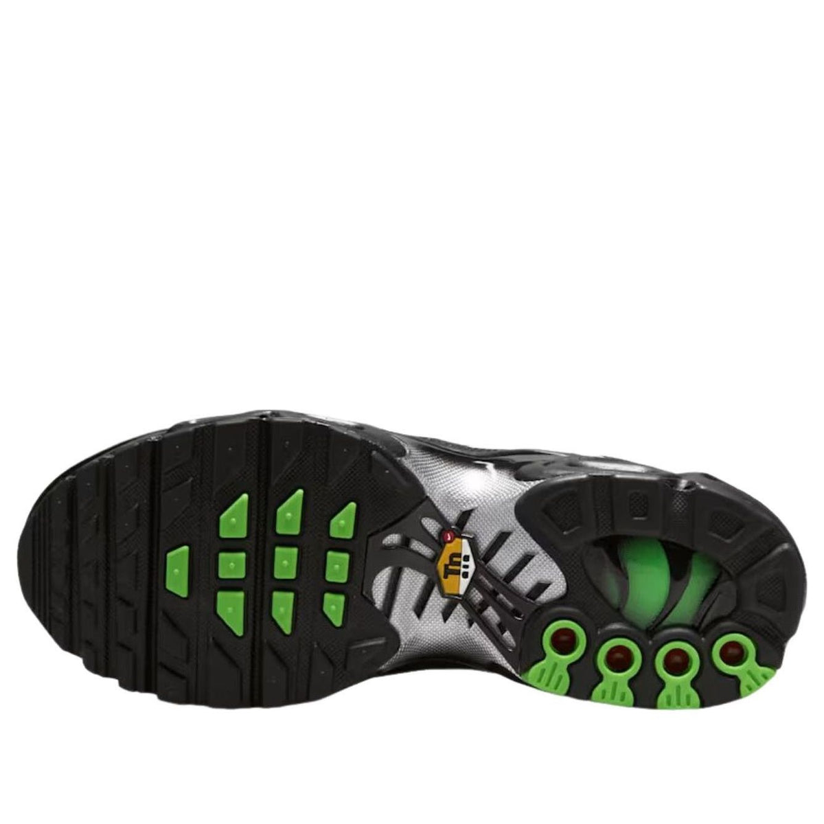 Nike Air Max Plus Black Green Strike Metallic Silver (GS)