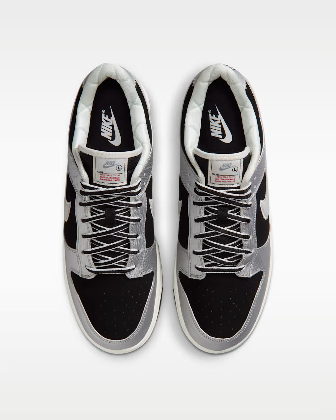 Nike Dunk Low Retro Starter Jacket Metallic Silver Black