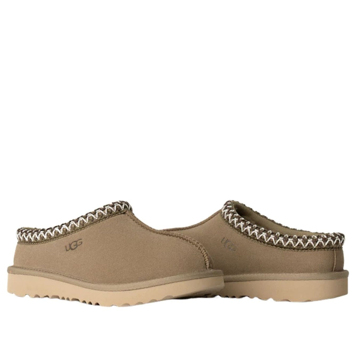 UGG Tasman II Slipper Antilope Kids, bovenaanzicht paar samen met gebreide rand