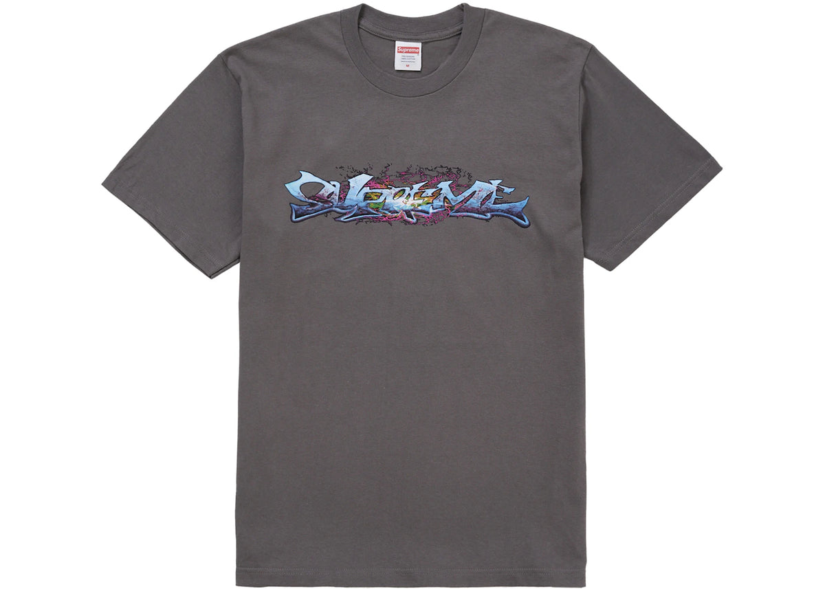 Supreme Tag Tee Charcoal