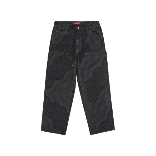 Supreme Flag Double Knee Painter Pant Black