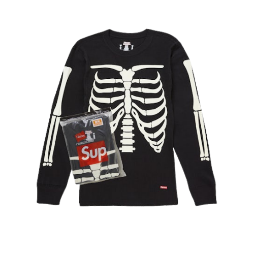 Supreme Hanes Bones Thermal Crew FW25 (1 Pack) Black