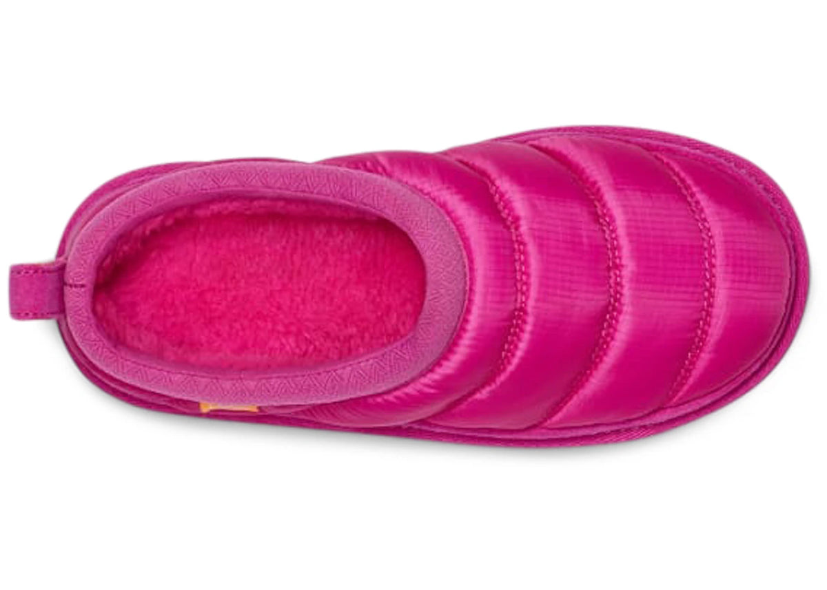 UGG Tasman LTA Slipper Rock Rose bovenaanzicht, roze zool met gesloten neus en pull-tab