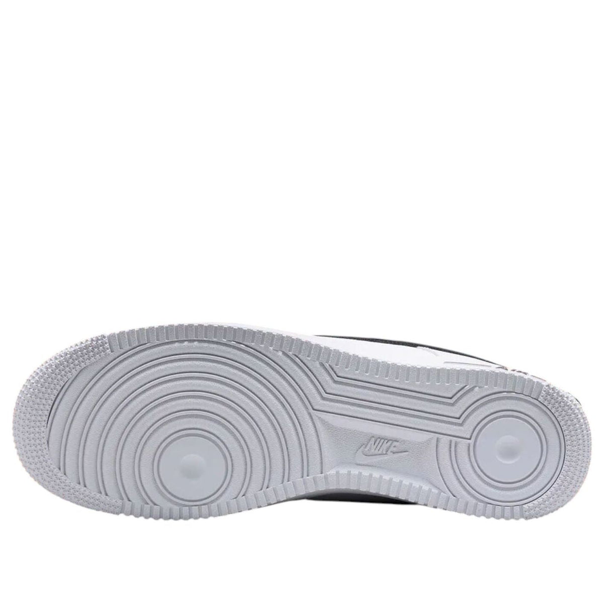 Nike Air Force 1 Low '07 LV8 White Black Bright Crimson, zoolprofiel toont gestileerde Air Unit en textuurdetails