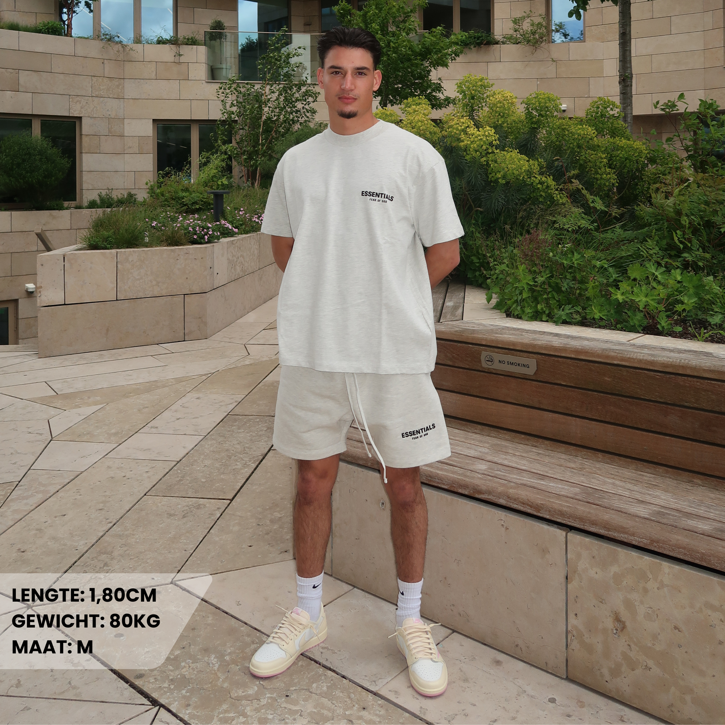 Fear of God Essentials Light Oatmeal Summer set