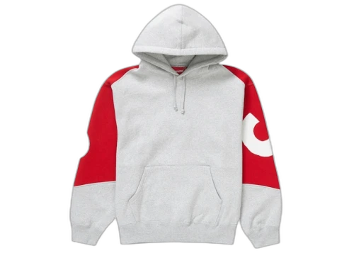 Supreme Big Logo Jacquard Hooded Sweatshirt Heather Grey