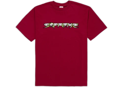 Supreme Skulls Spellout Tee Cardinal