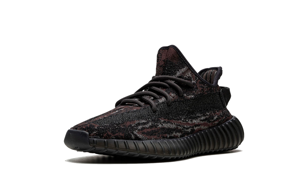 Adidas Yeezy Boost 350 MX Rock sneaker with a dark, textured design and sleek silhouette, showcasing premium materials and innovative Boost sole technology for ultimate comfort, exclusive in Europe. The real deal.