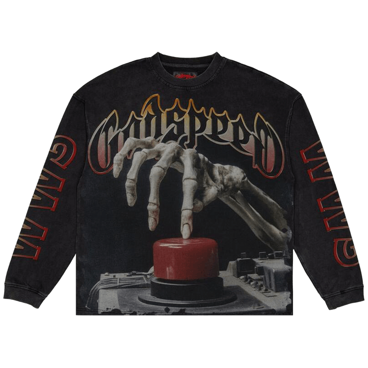 Godspeed Code Red Long-Sleeve T-Shirt 'Black Wash'