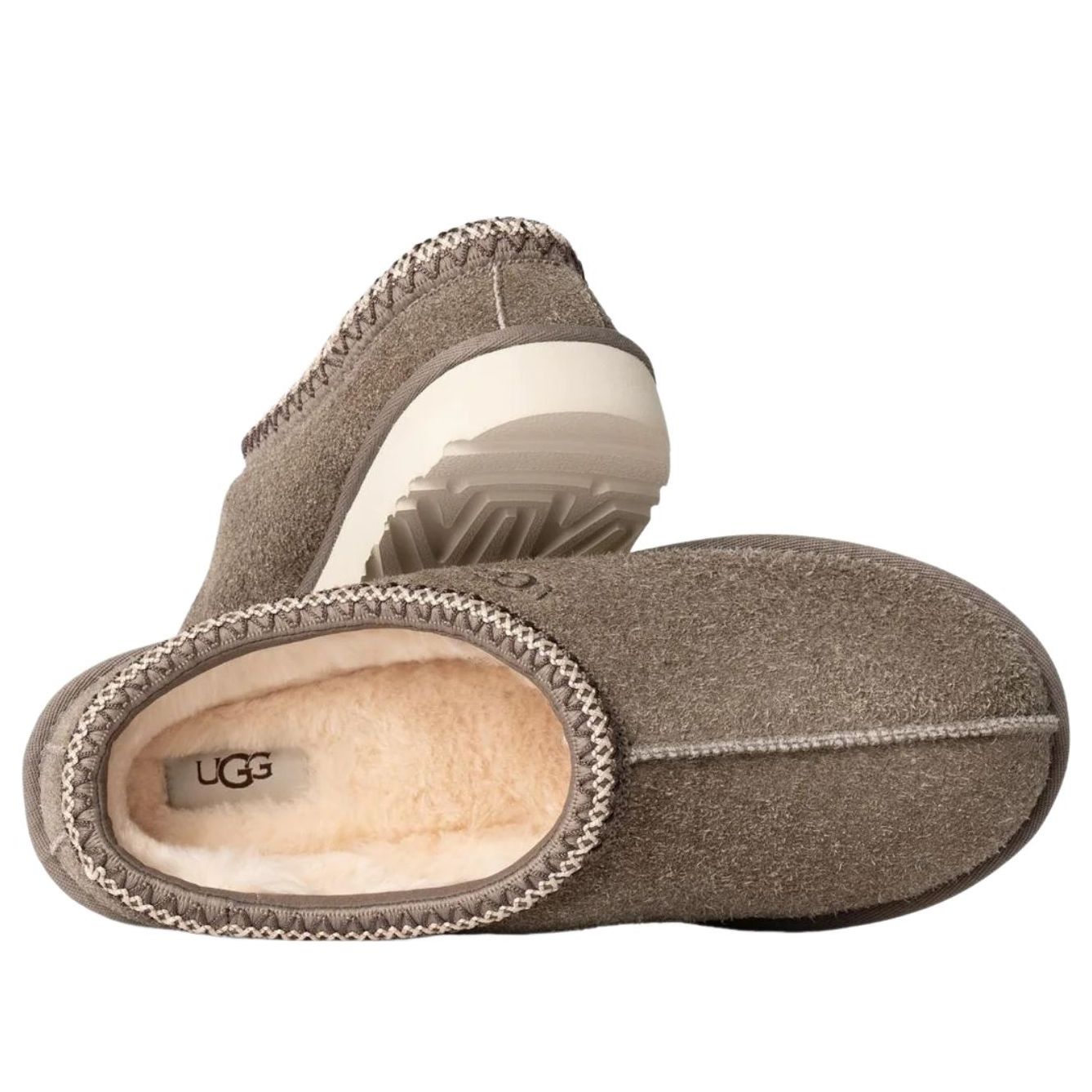 UGG Tasman Shaggy Suede Slipper Smoke Plume