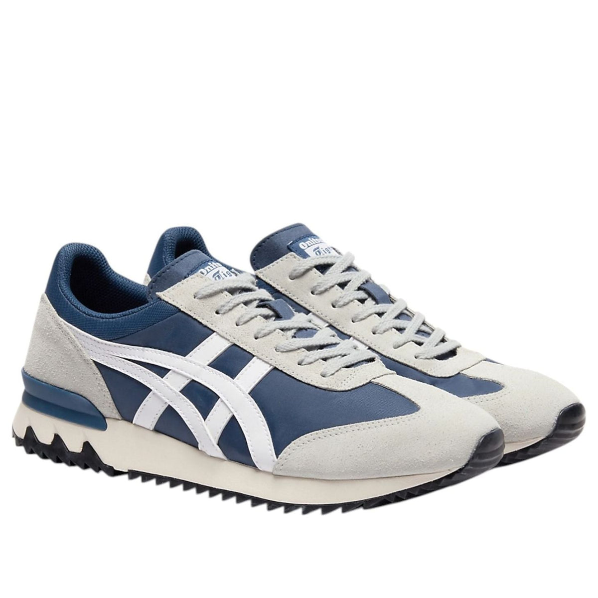 Onitsuka Tiger California 78 EX Grand Shark White, paar samen vooraanzicht met vetersluiting en gestrikte veters