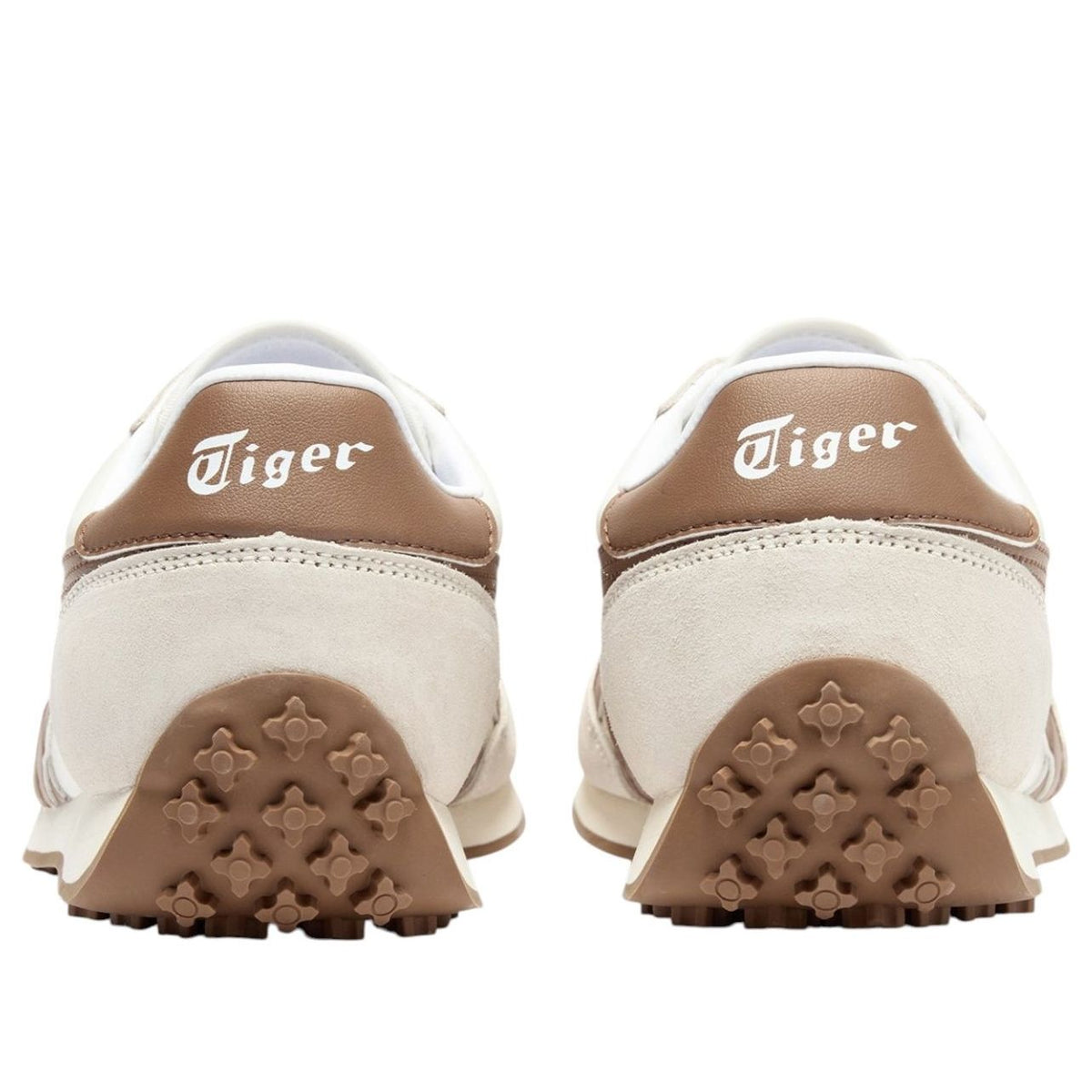 Onitsuka Tiger EDR 78 zoolprofiel, bruine gomzool met geometrisch greeppatroon