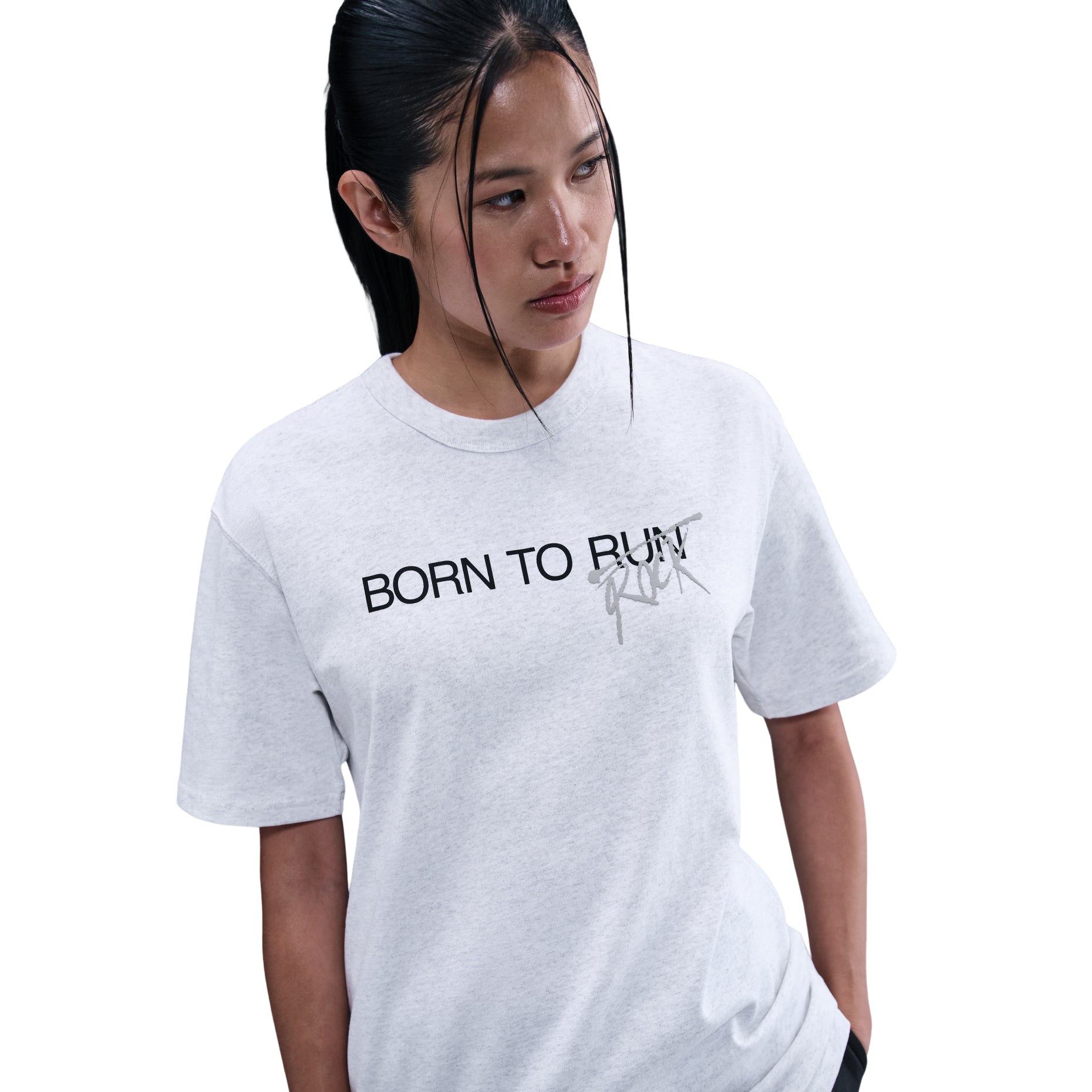 Nike x Stranger Things NSW Born To Run Tee Birch Heather