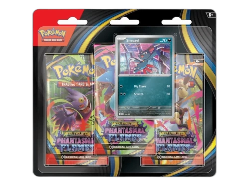 2025 Pokémon Mega Evolution Phantasmal Flames Sneasel 3Pk Booster Blister