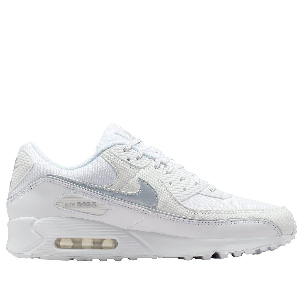 Nike Air Max 90 Premium White Metallic Silver Reflective