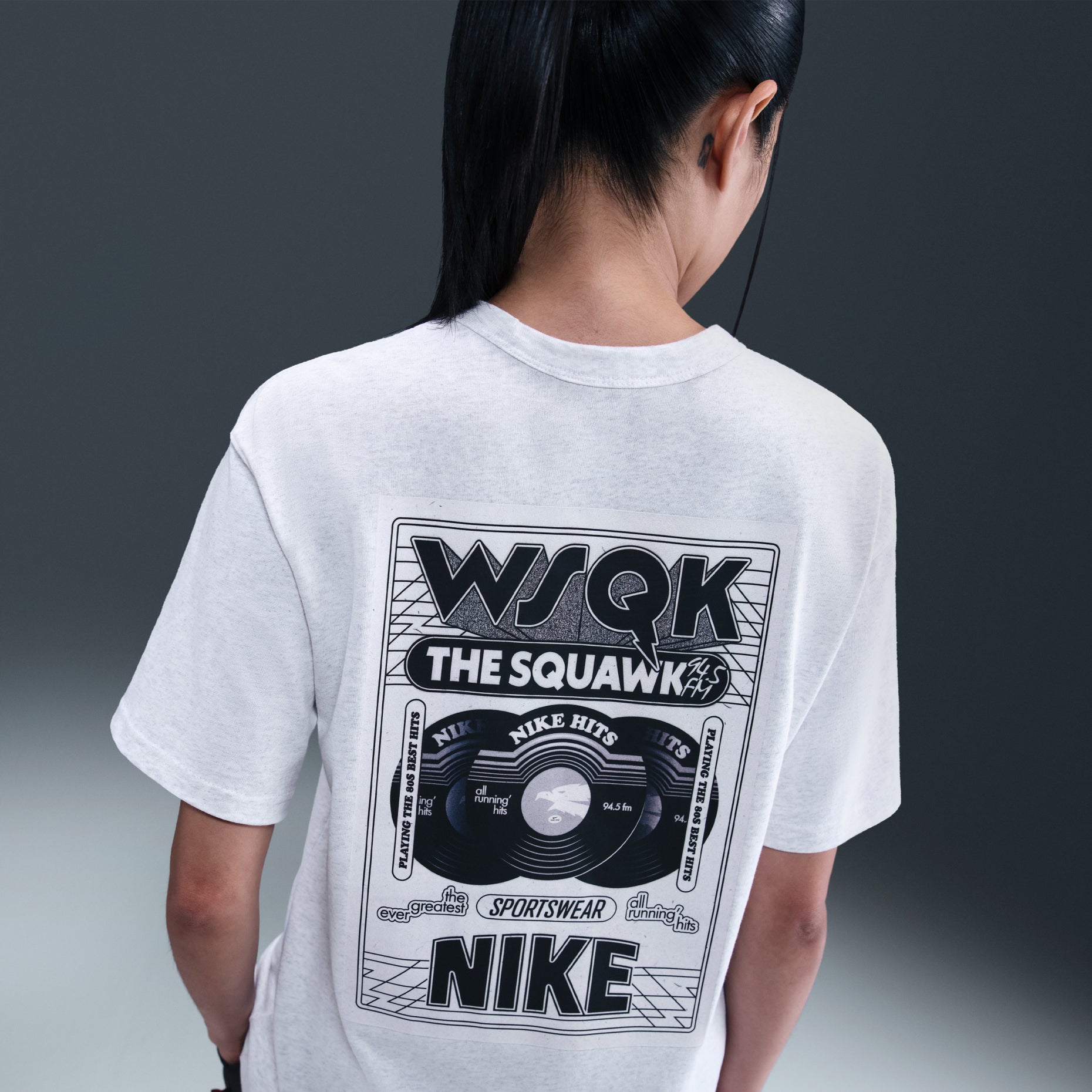 Nike x Stranger Things NSW Born To Run Tee Birch Heather