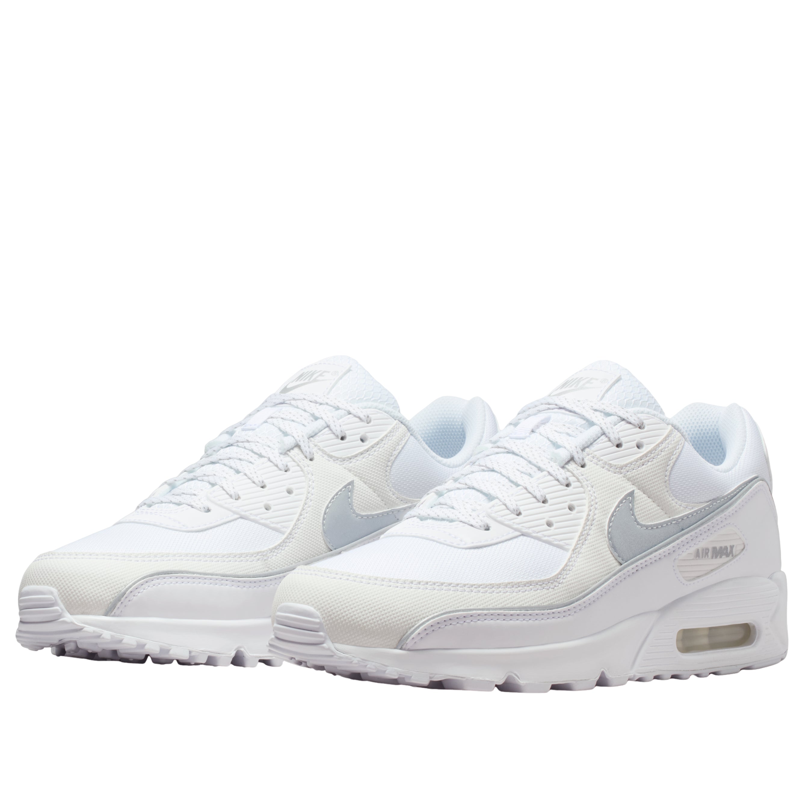 Nike Air Max 90 Premium White Metallic Silver Reflective