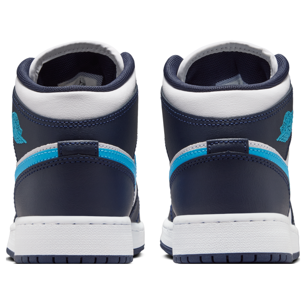 Jordan 1 Mid Obsidian Dark Powder Blue (GS)