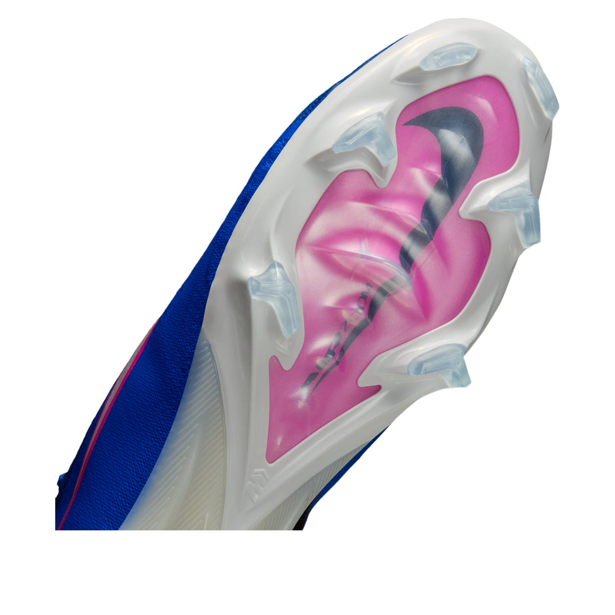 Nike Zoom Mercurial Vapor 16 Elite FG Attack Pack, detailfoto zoolprofiel met roze studs en witte rand