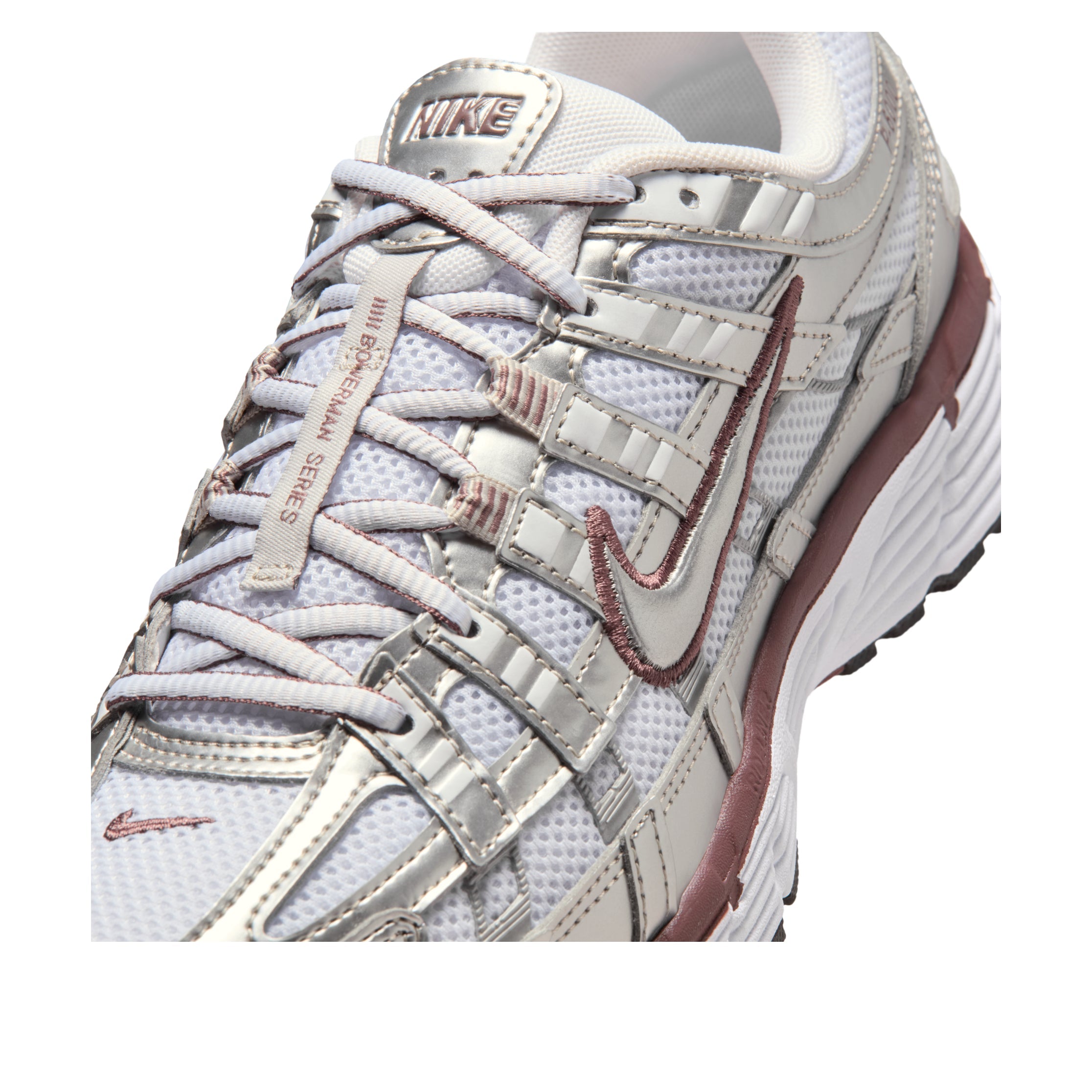 Nike P-6000 White Metallic Silver Tattoo