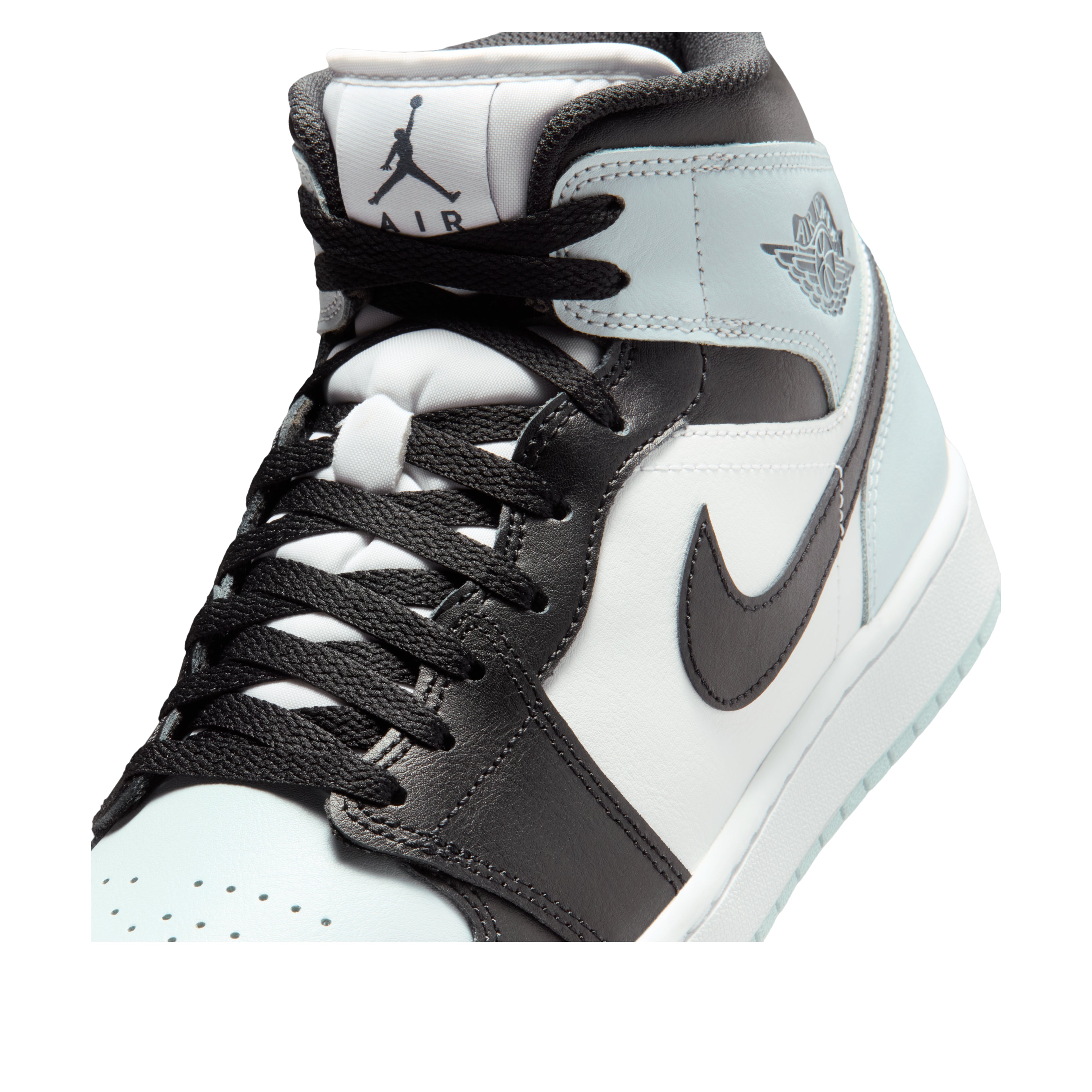 Jordan 1 Mid Black Aura Squadron Blue