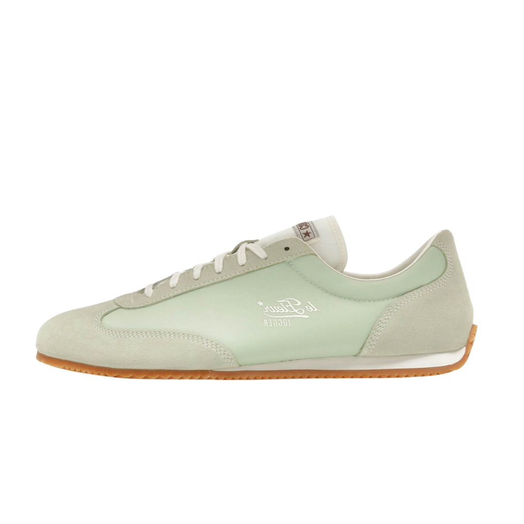 Converse Jogger GOLF le FLEUR* Tyler, The Creator Meadow Mist Star White zijaanzicht, mint groene nubuck met witte veters