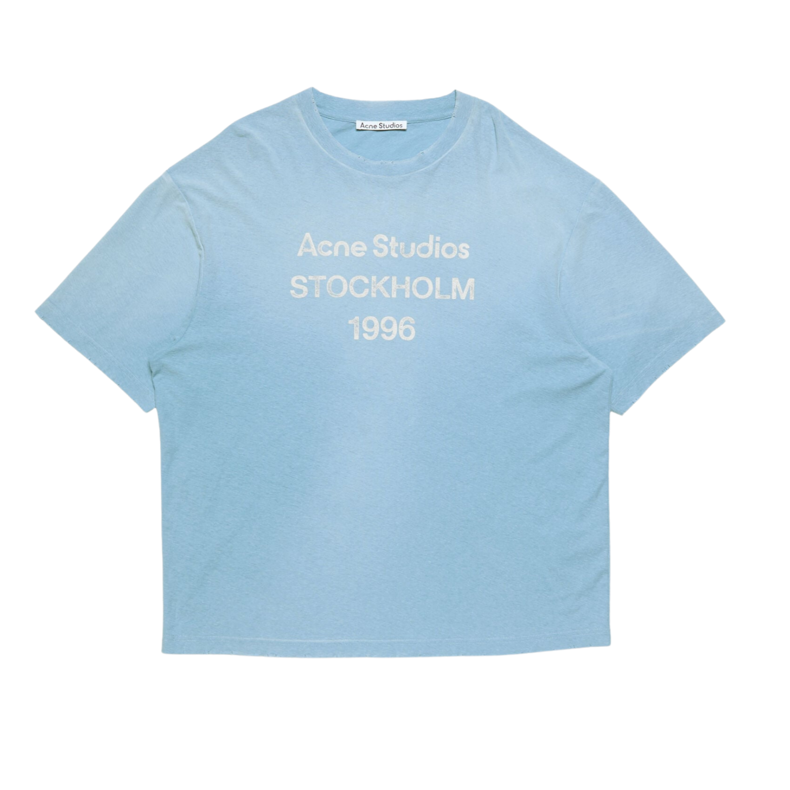 Acne Studios Sprayed Logo Tee Cornflower Blue