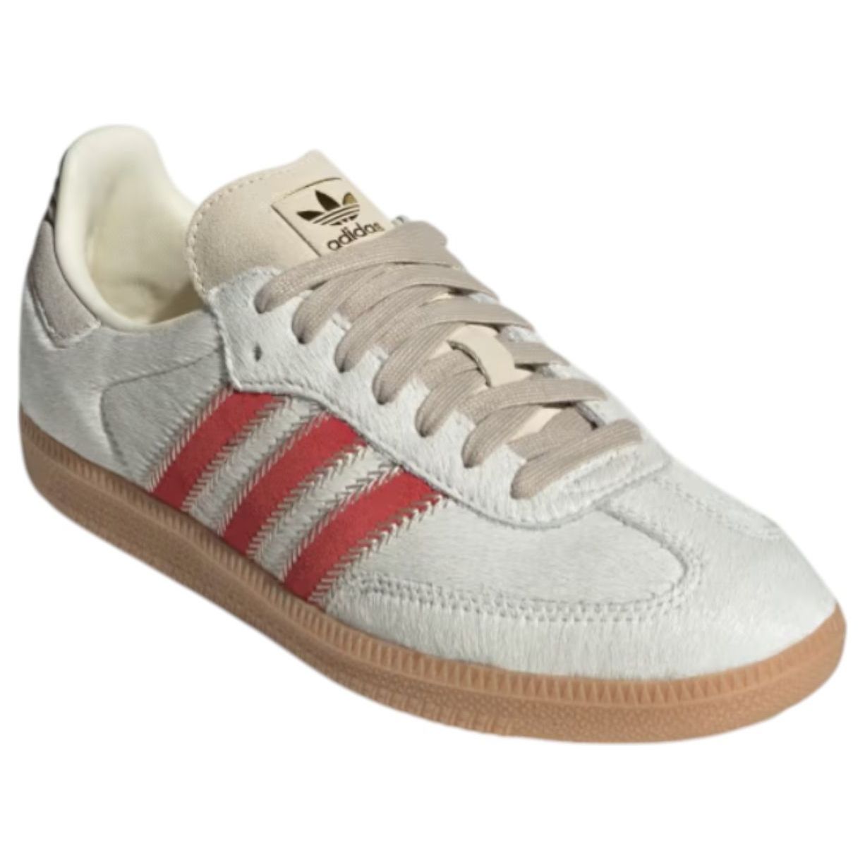 adidas Samba OG Pony Hair Wonder Beige Better Scarlet