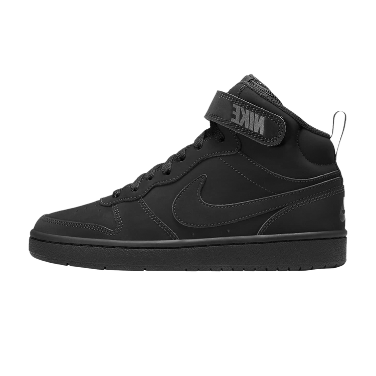 Nike Court Borough Mid 2 Triple Black Nubuck (GS)