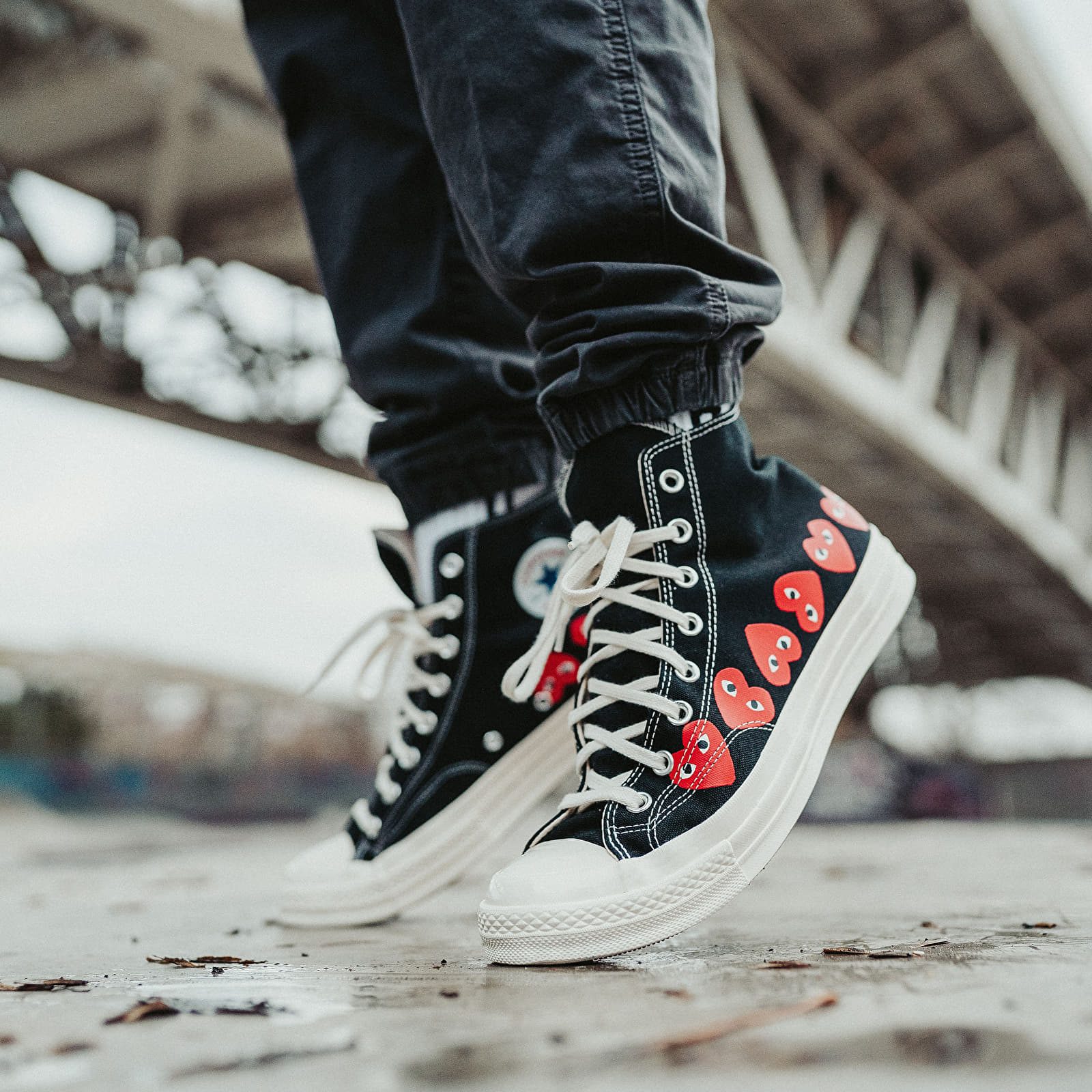 Converse Chuck Taylor All Star 70 Hi Comme des Garcons PLAY Multi-Heart Black
