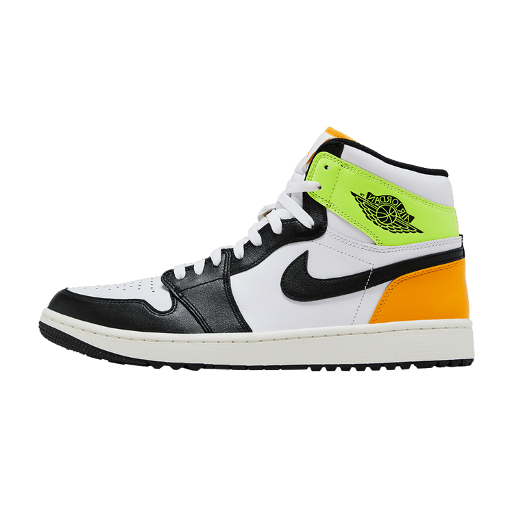 Jordan 1 Retro High Golf White University Gold Volt Black