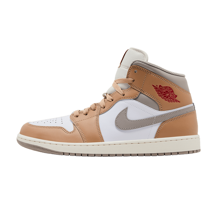Jordan 1 Mid Rattan White College Grey