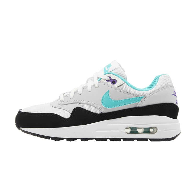 Nike Air Max 1 White Pure Platinum Court Purple Hyper Jade (GS)