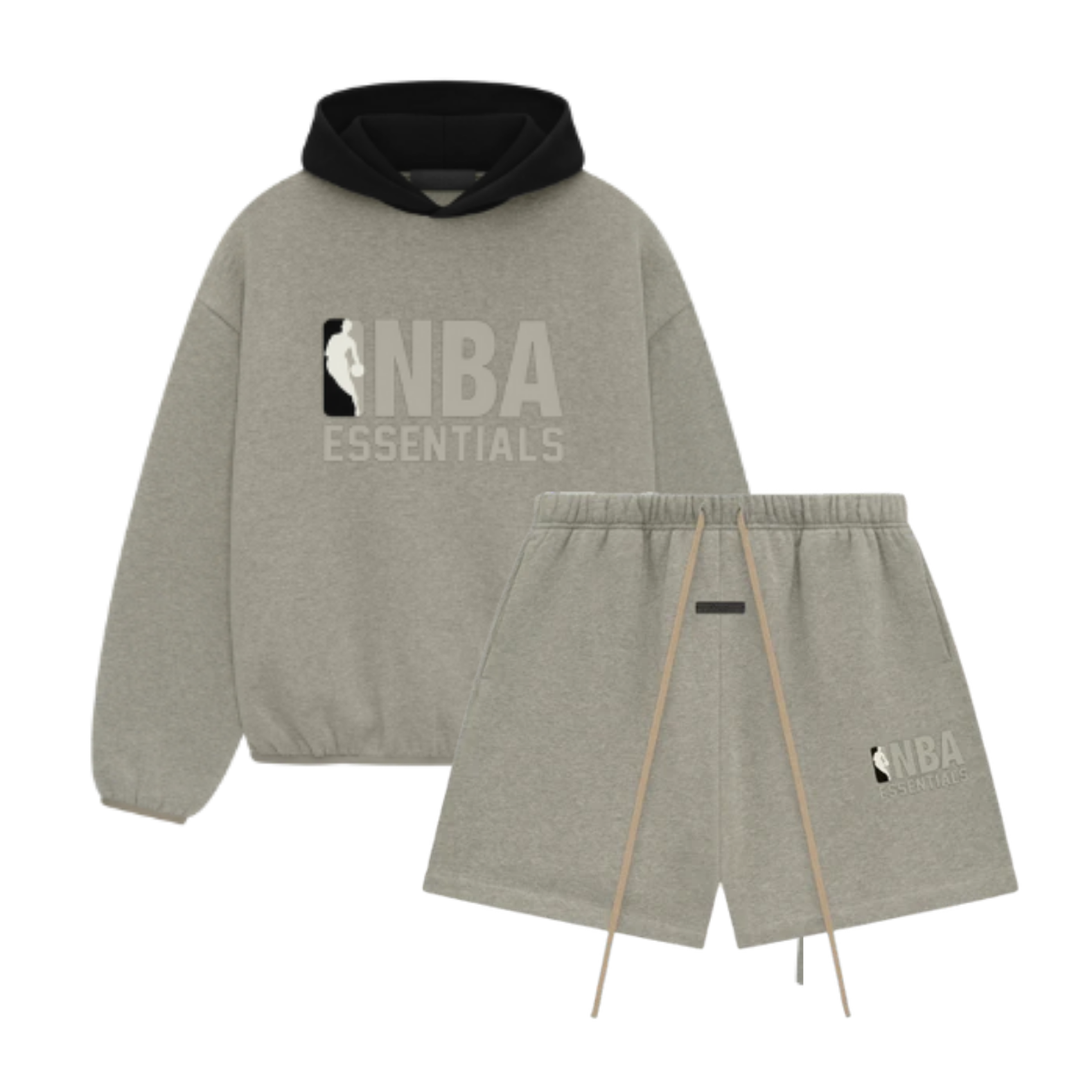 Fear of God Essentials NBA Warm Heather Hoodie + Shorts